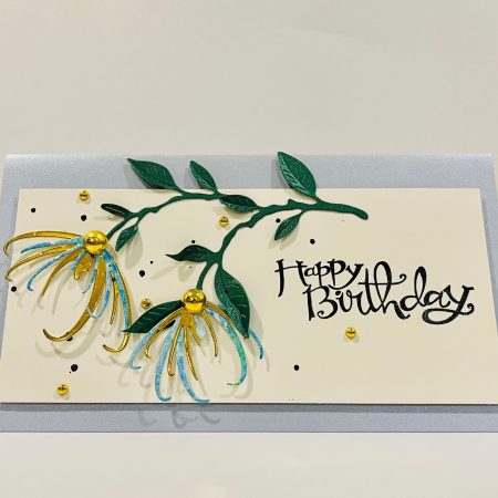 Happy Birthday Cards with 3D Flowers (Blank Inside) - Handmade In Sri Lanka
