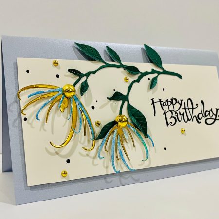 Happy Birthday Cards with 3D Flowers (Blank Inside) - Handmade In Sri Lanka