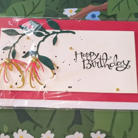 Happy Birthday Cards with 3D Flowers (Blank Inside) - Handmade In Sri Lanka