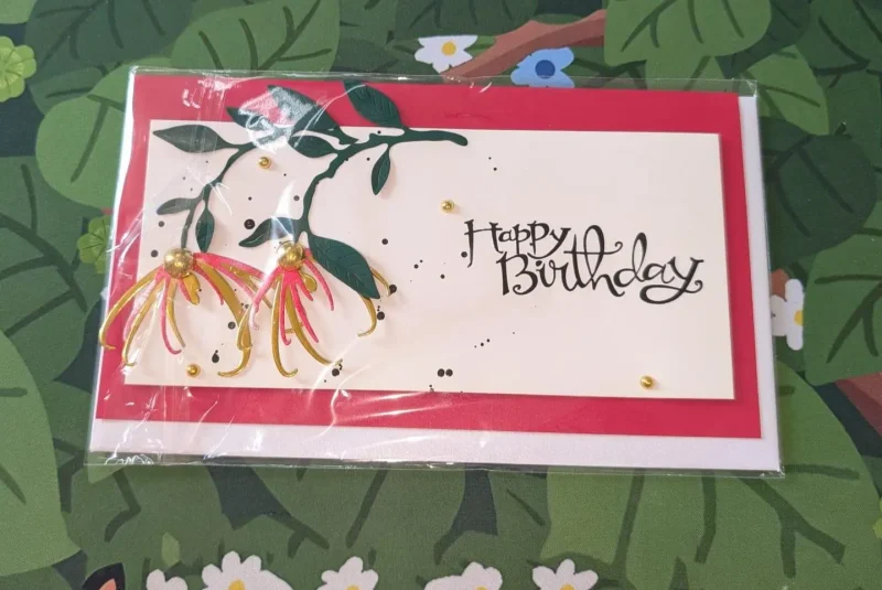 Happy Birthday Cards with 3D Flowers (Blank Inside) - Handmade In Sri Lanka