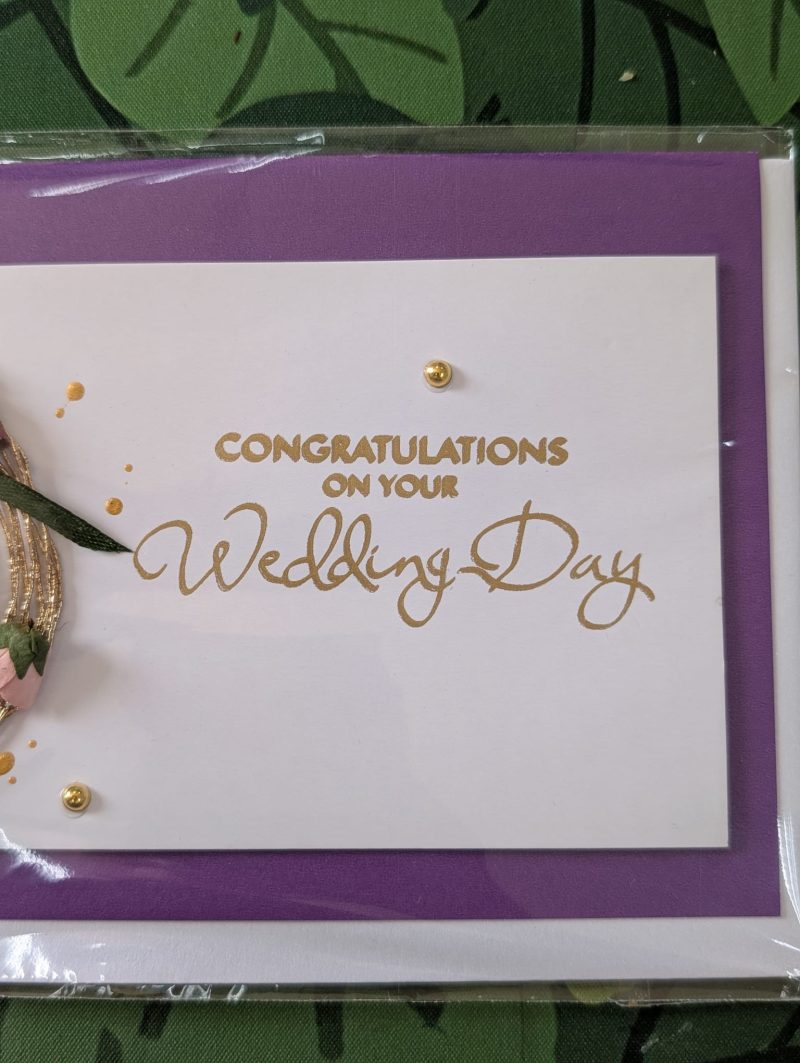 Wedding Day Cards with 3D Embellishments (Blank Inside) - Handmade In Sri Lanka