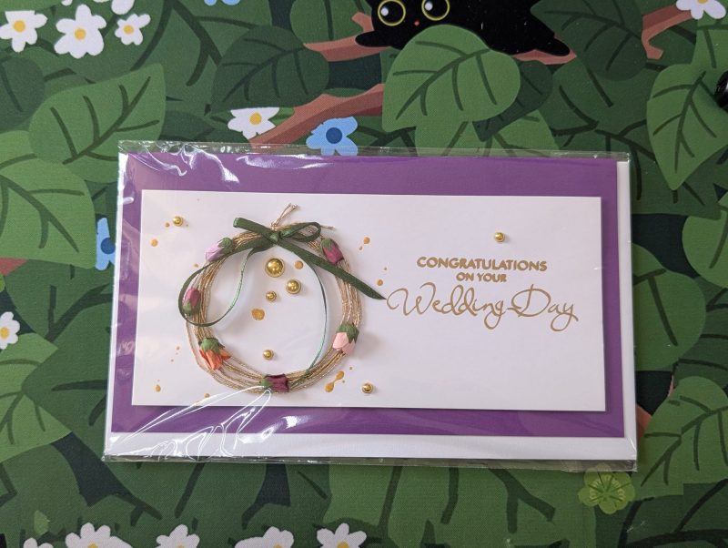 Wedding Day Cards with 3D Embellishments (Blank Inside) - Handmade In Sri Lanka