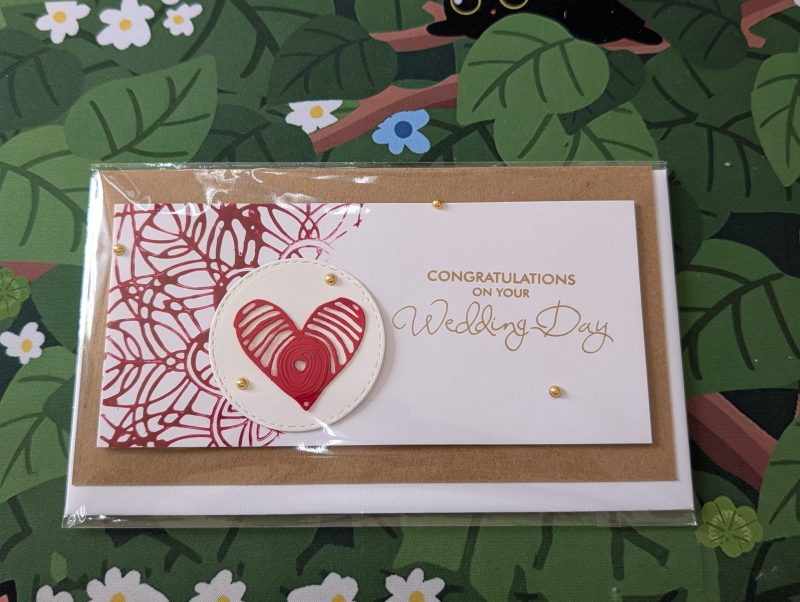 Wedding Day Cards with 3D Embellishments (Blank Inside) - Handmade In Sri Lanka