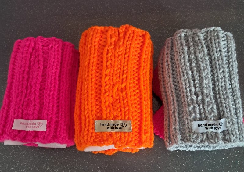 Dog Snood Dinosaur style, handknitted
