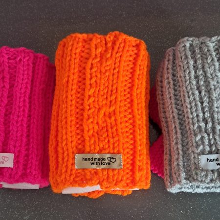 Dog Snood Dinosaur style, handknitted