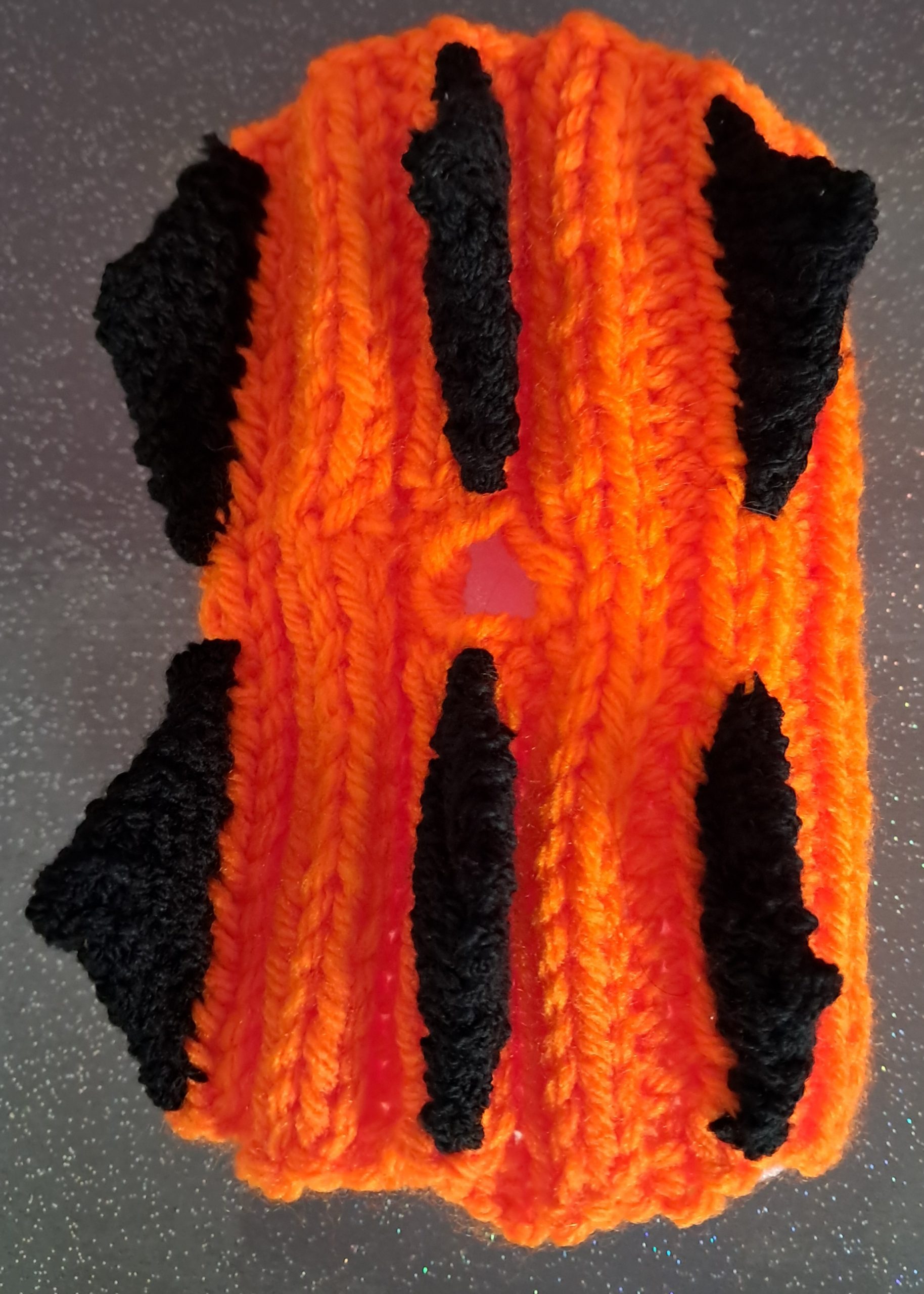 Dog Snood Dinosaur style, handknitted