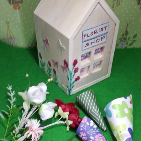 Handmade Decorative Florist Shop with a Selection of Artificial Floral Bouquets