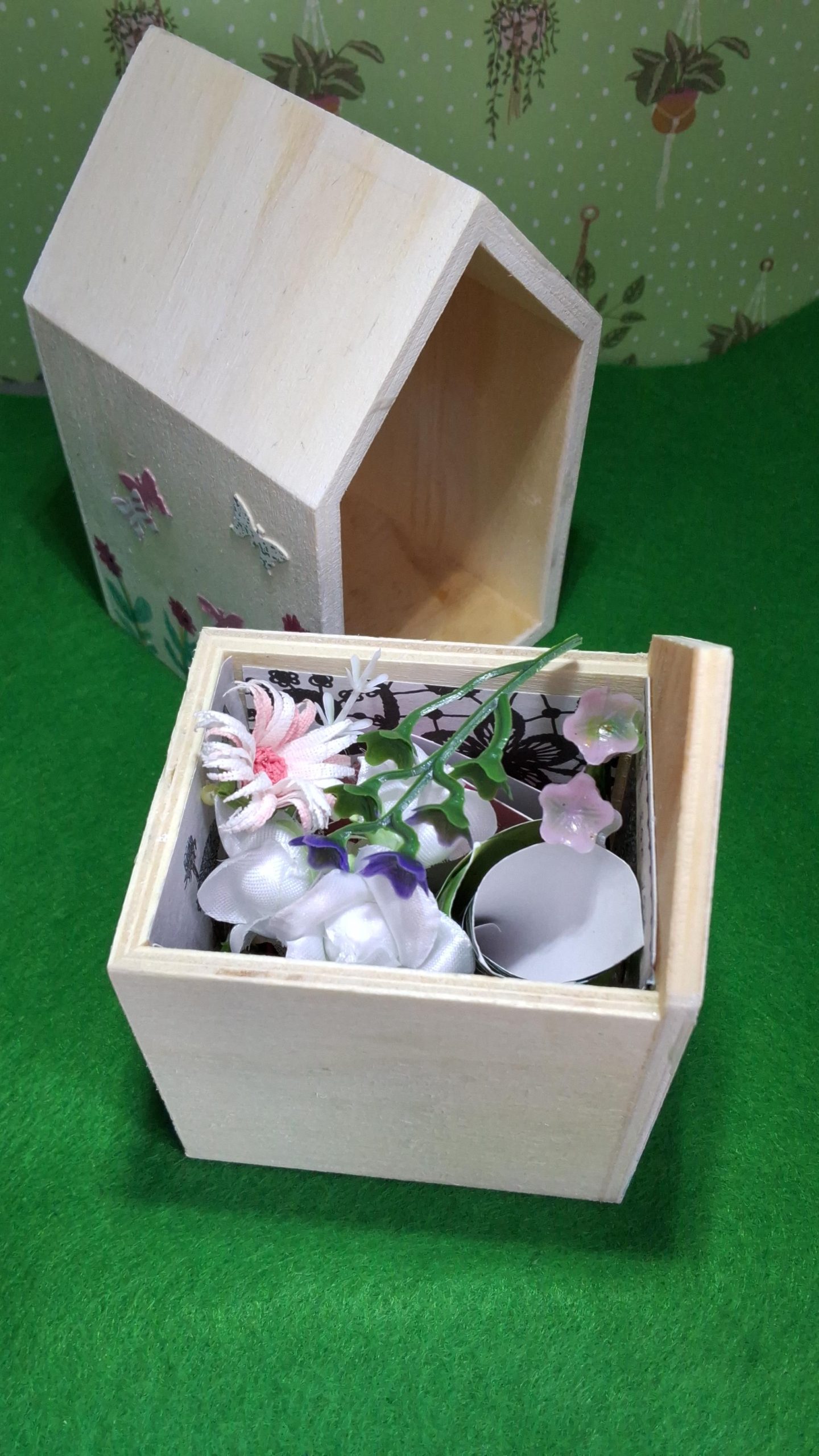 Handmade Decorative Florist Shop with a Selection of Artificial Floral Bouquets
