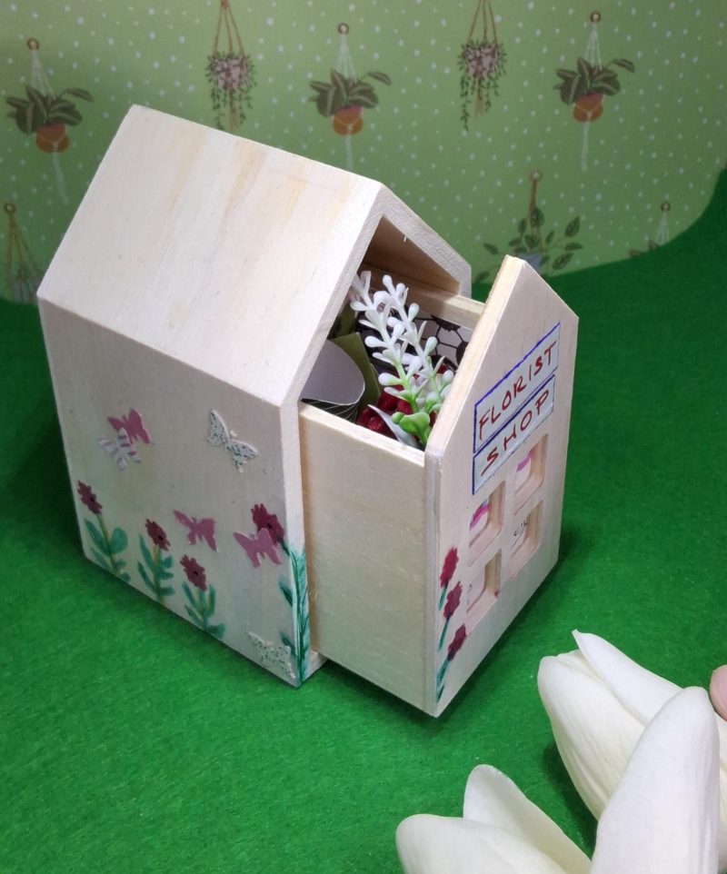Handmade Decorative Florist Shop with a Selection of Artificial Floral Bouquets