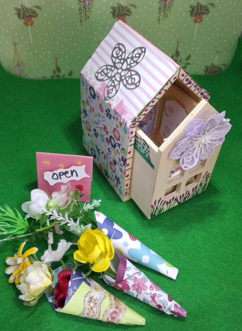 Handmade Decorative Florist Shop with a Selection of Artificial Floral Bouquets