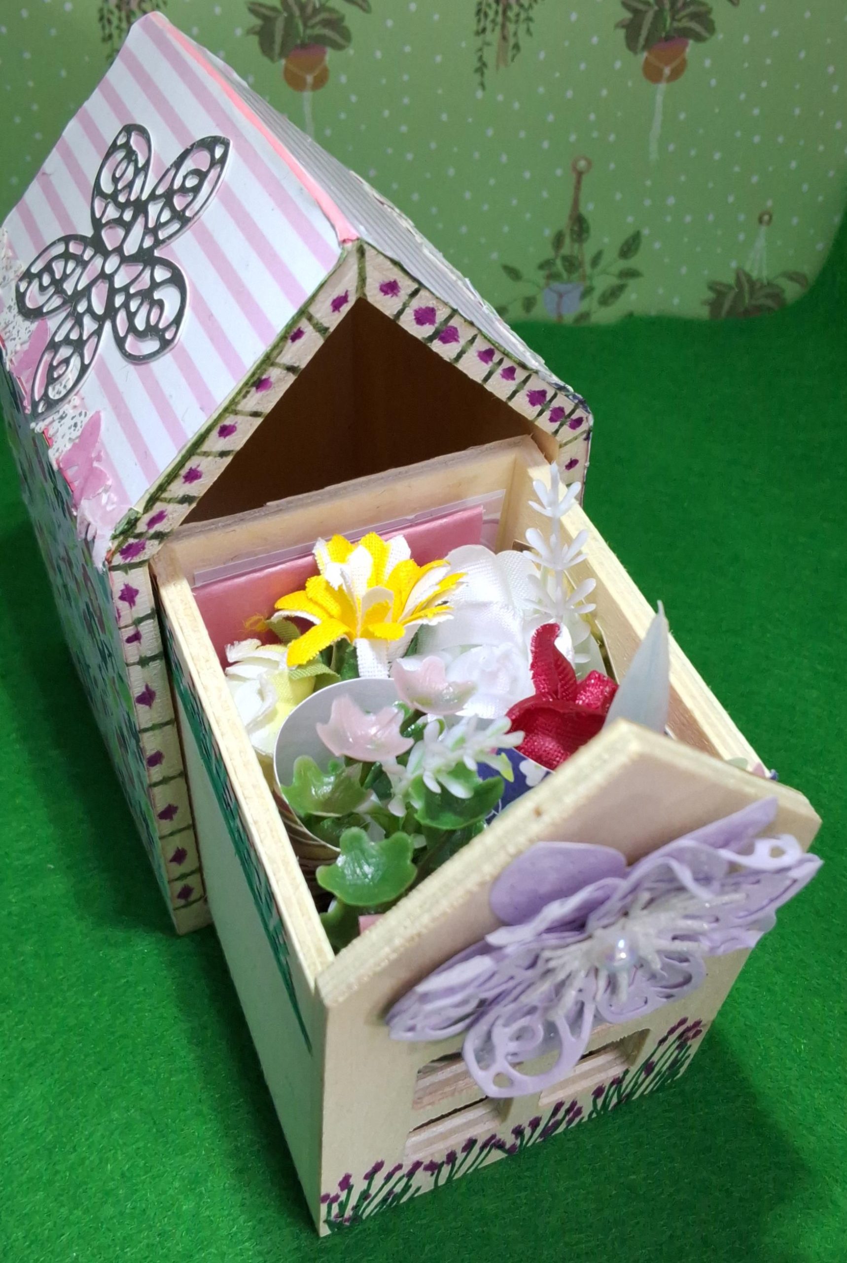 Handmade Decorative Florist Shop with a Selection of Artificial Floral Bouquets