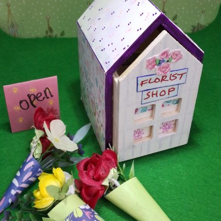 Handmade Decorative Florist Shop with a Selection of Artificial Floral Bouquets