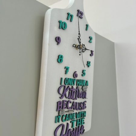 Wooden kitchen clock