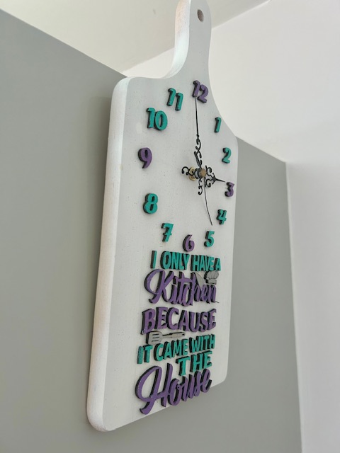 Wooden kitchen clock