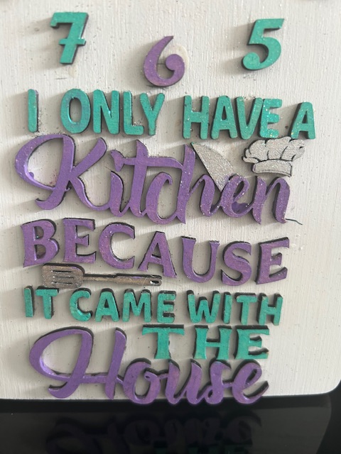 Wooden kitchen clock