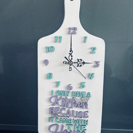 Wooden kitchen clock