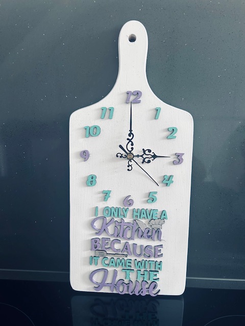 Wooden kitchen clock