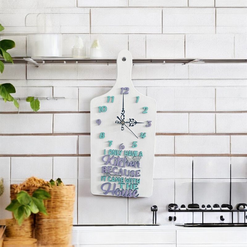 Wooden kitchen clock