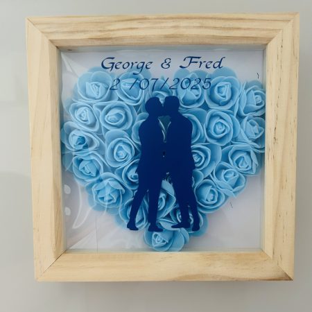 LGBT Personalised gay wedding shadow box
