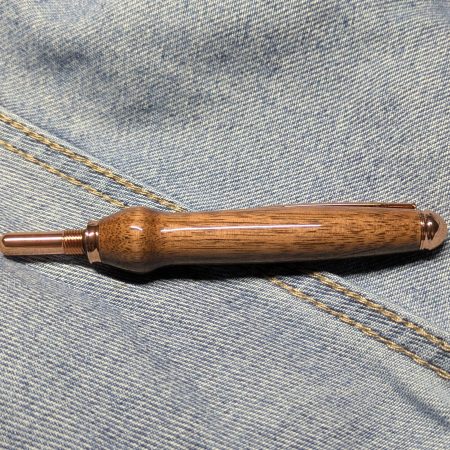 Seam ripper-unpicker made from walnut with rose gold fittings