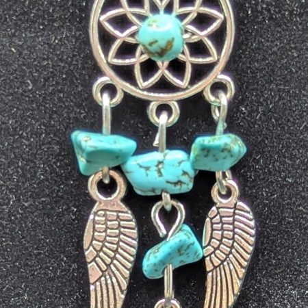 Dreamcatcher necklet with turquoise stones