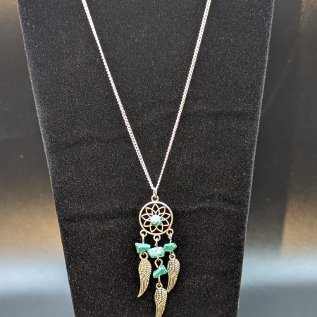 Dreamcatcher necklet with turquoise stones