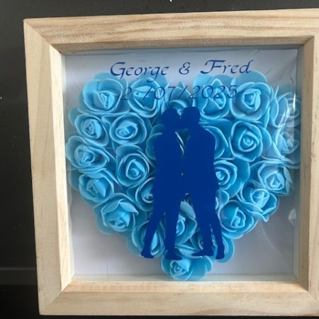 LGBT Personalised gay wedding shadow box