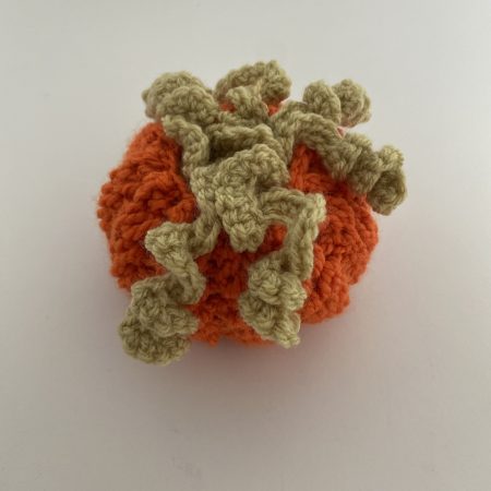 Hand crocheted Pumpkin coaster set