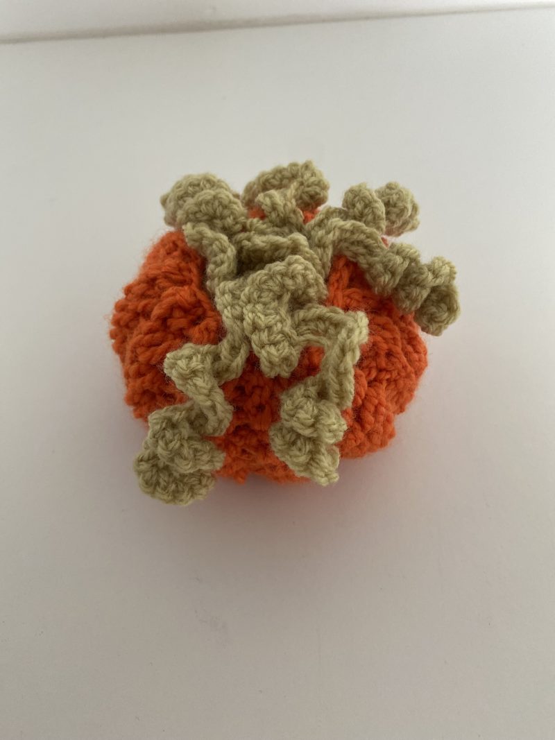 Hand crocheted Pumpkin coaster set