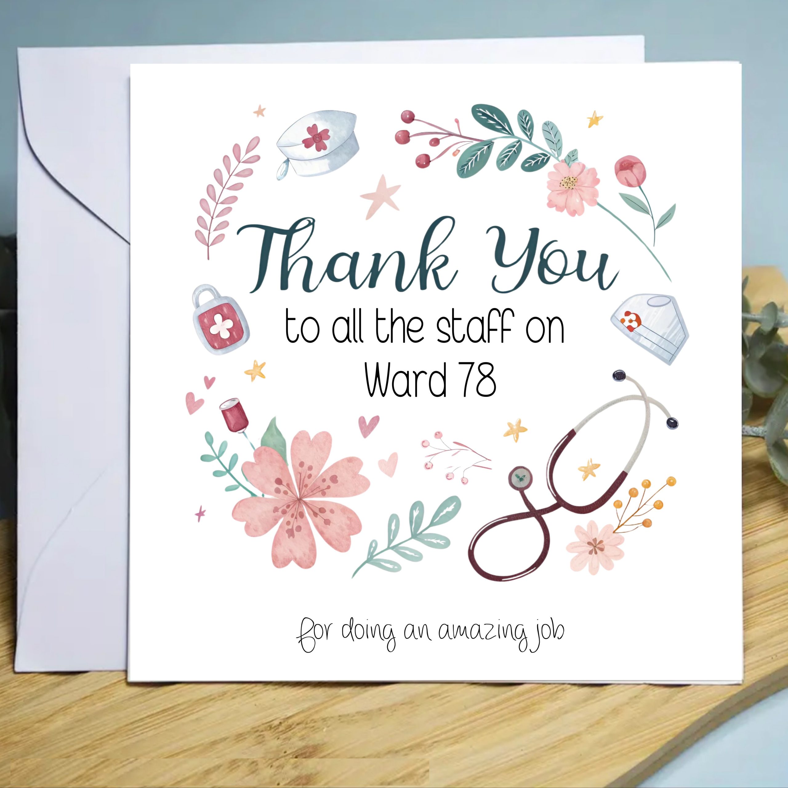 Thank You Card - Nurse, Doctor, Healthcare Team