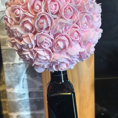 Tequila Rose vase with rose flowers