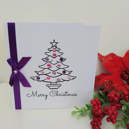 Handmade Personalised Christmas Card, Bling Christmas Card, Christmas Presents Card