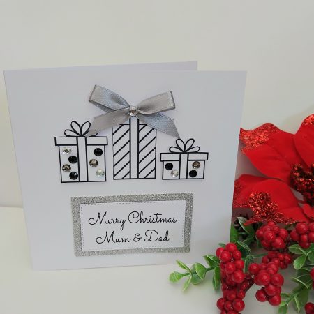 Personalised Handmade Christmas Card, Bling Christmas Card, Christmas Tree Card