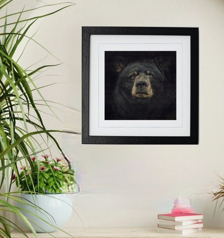 Black Bear Fine Art Print Square