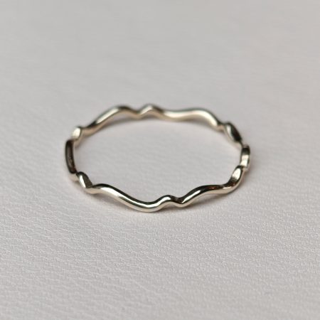 9ct Gold Dainty Wavy Stacking Ring - Solid Recycled Gold