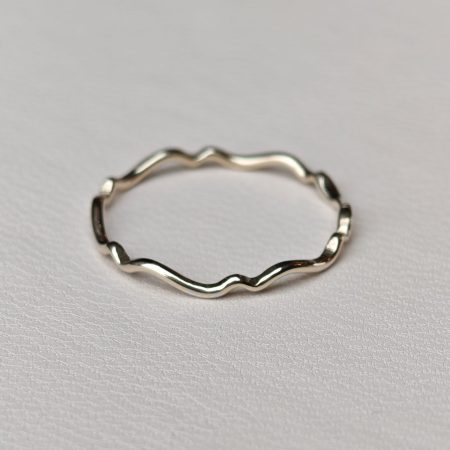 9ct Gold Dainty Wavy Stacking Ring - Solid Recycled Gold