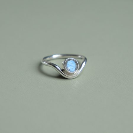 Labradorite and Recycled Sterling Silver Ring