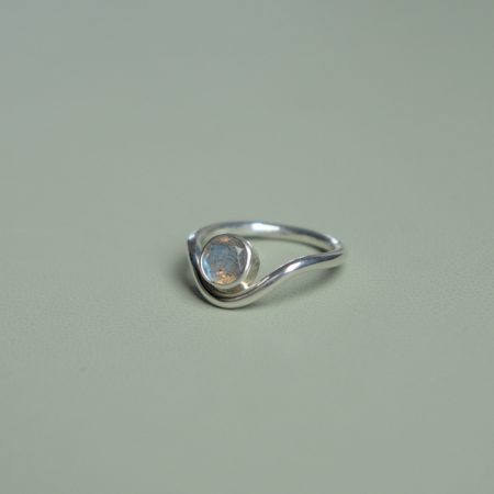 Labradorite and Recycled Sterling Silver Ring