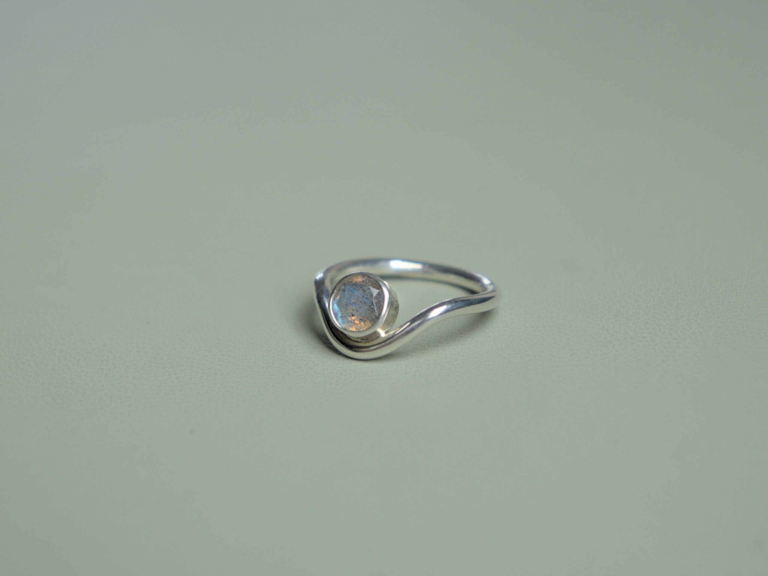 Labradorite and Recycled Sterling Silver Ring