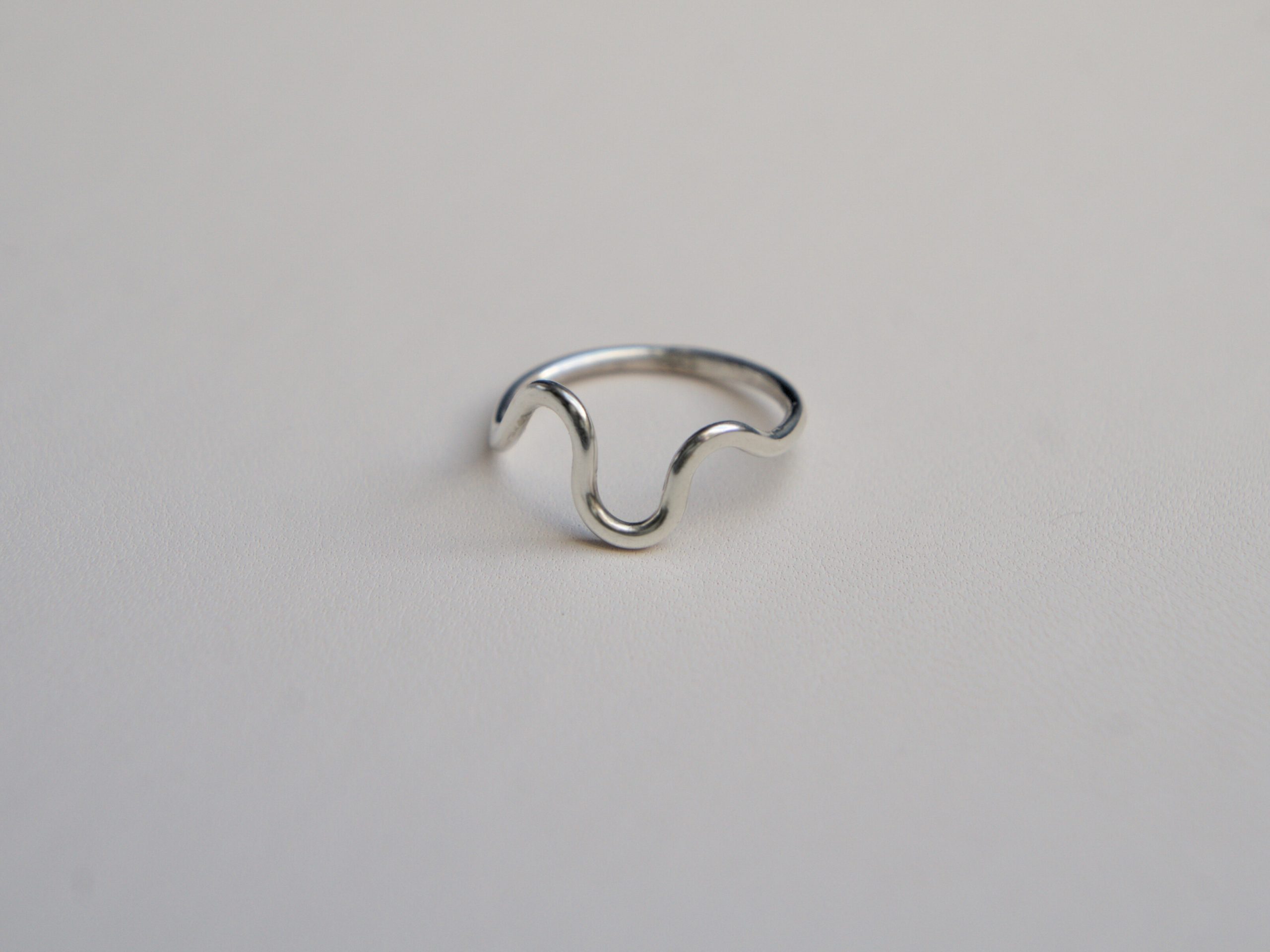 Recycled Sterling Silver Organic Wave Ring - Image 2