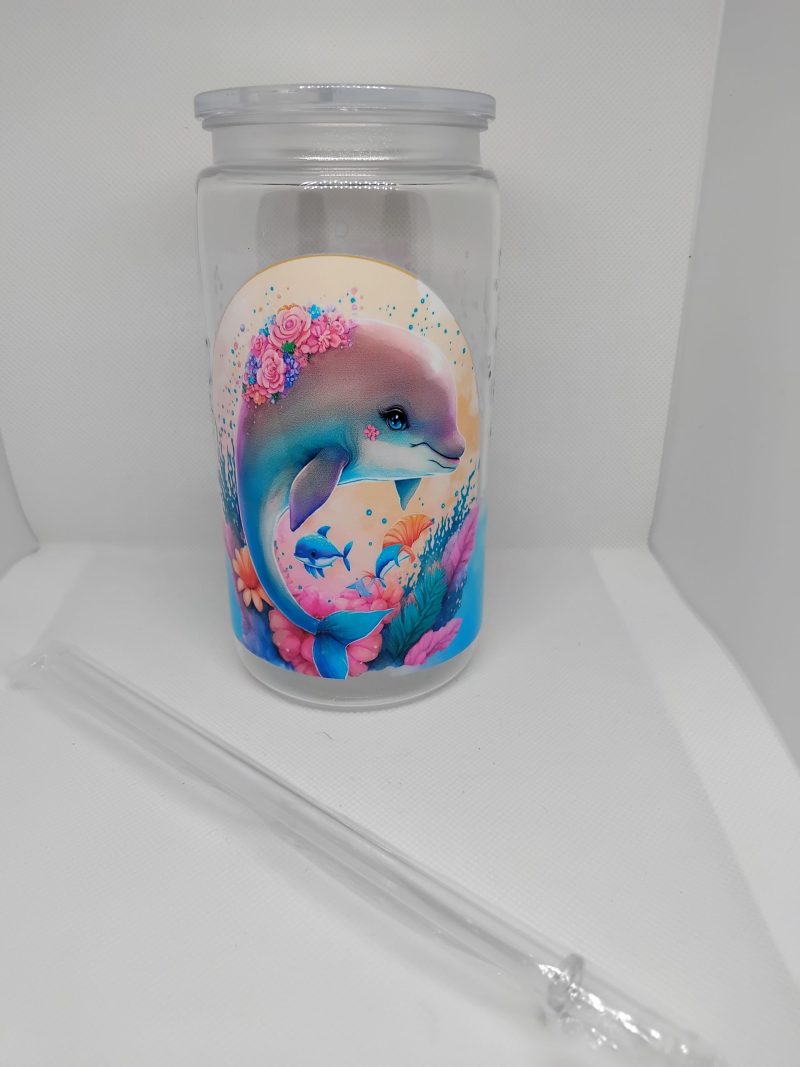 Clear cup with decal
