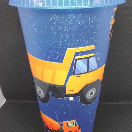 Glitter plastic cup