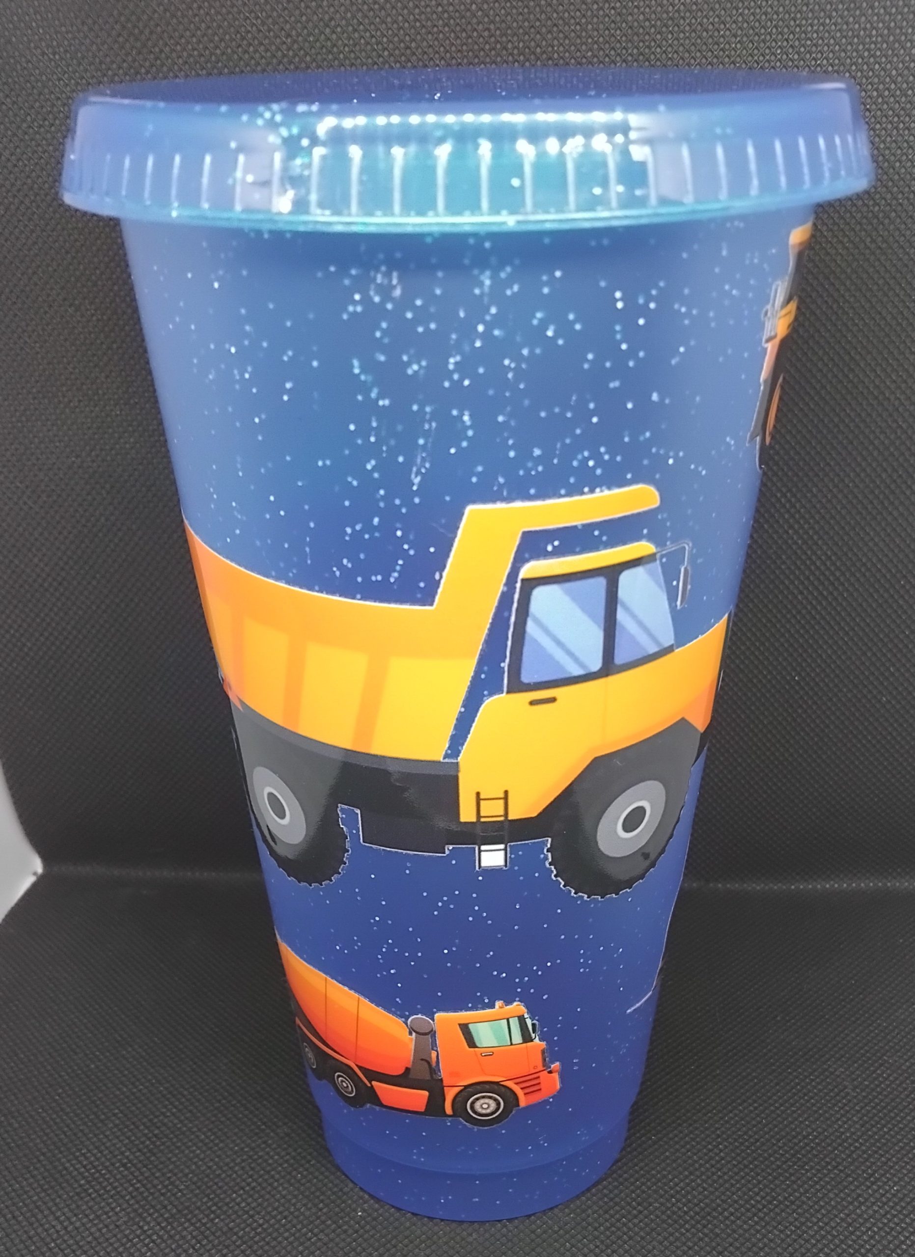 Glitter plastic cup