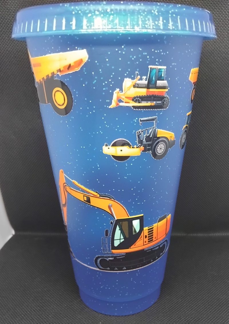 Glitter plastic cup