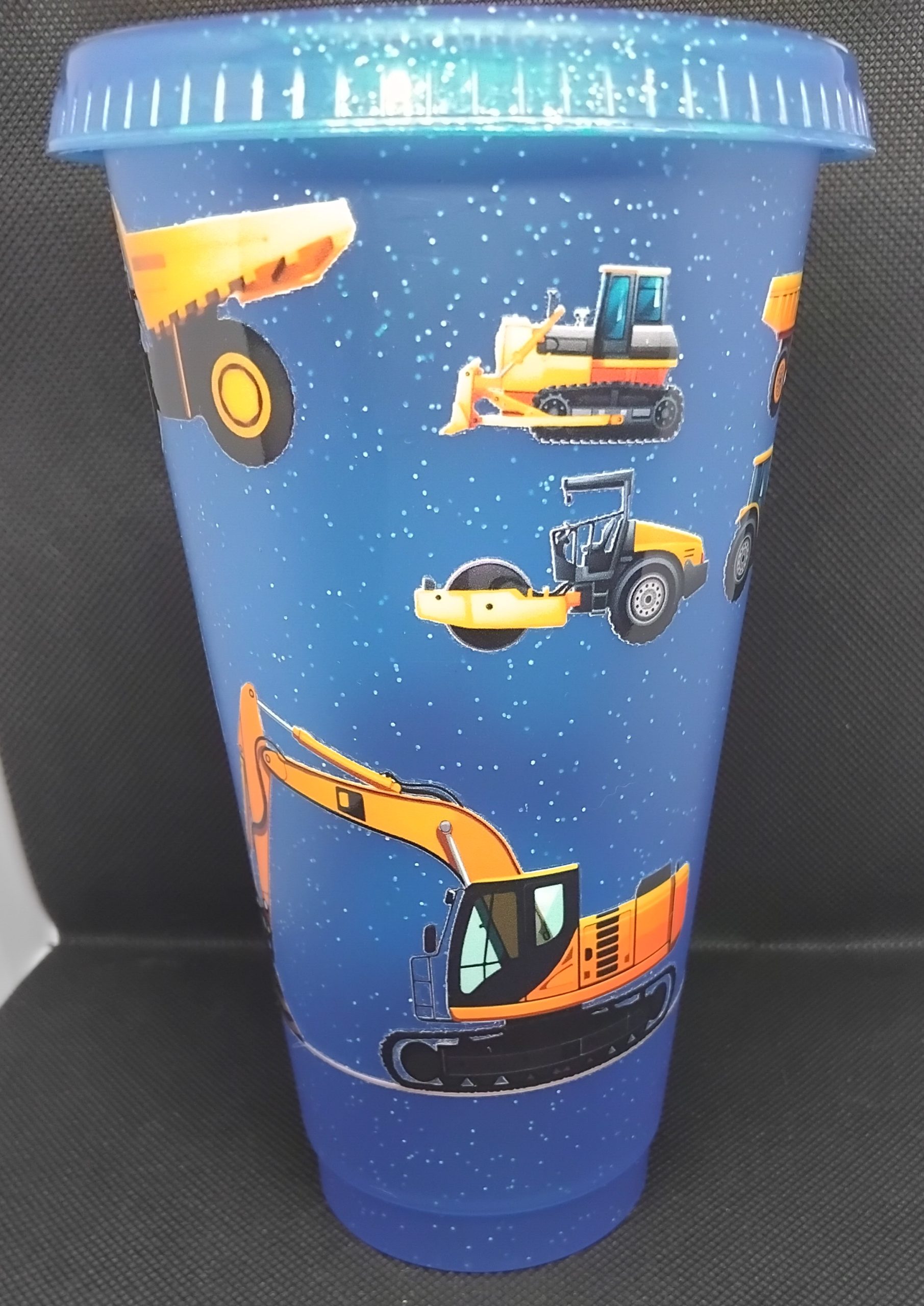 Glitter plastic cup
