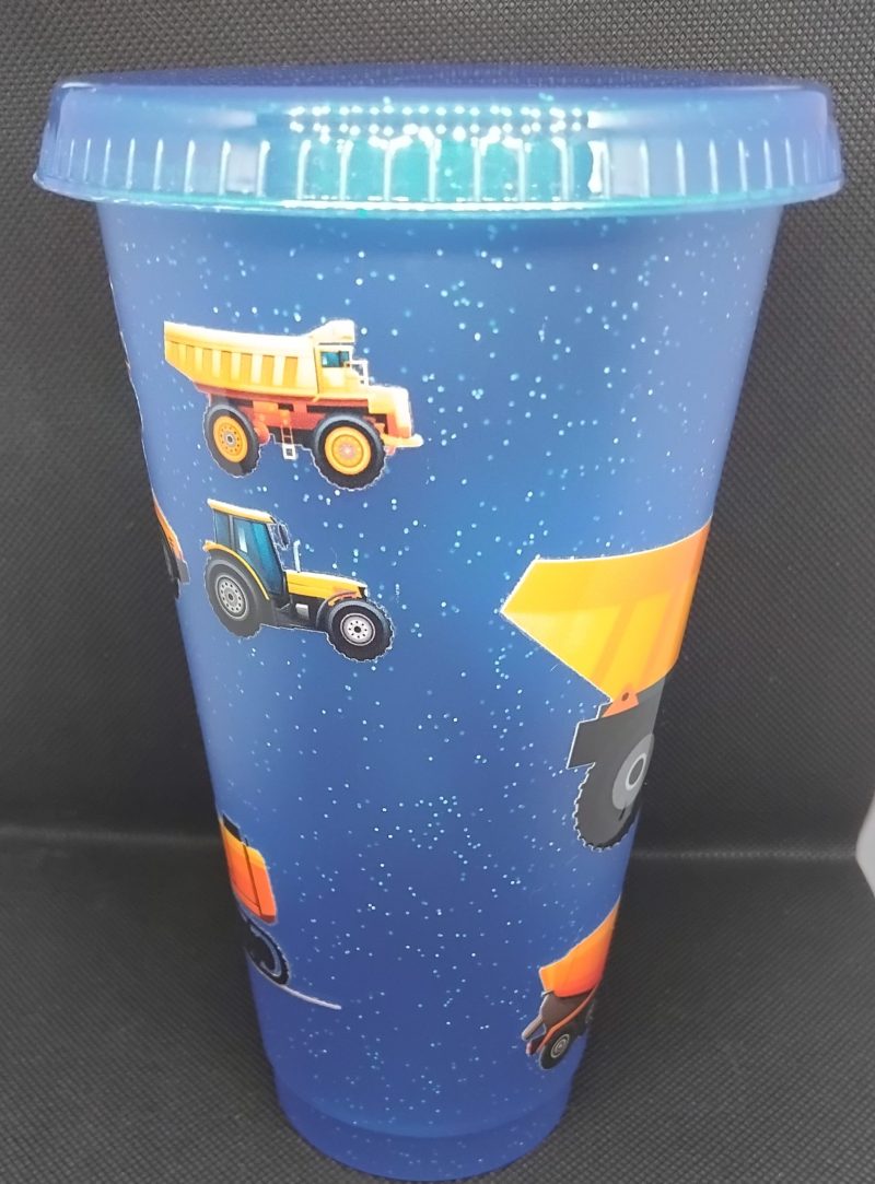 Glitter plastic cup