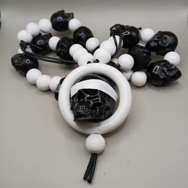 Arcane Artefacts - The Blind Prophet | handmade resin skull necklace/Prayer Beads | LARP, cosplay, theatre | 6 colours available