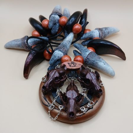 Arcane Artefacts - Hellhound's Bane | resin pendant | Fang, Claw, Skull | LARP, cosplay, theatre