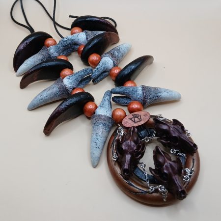 Arcane Artefacts - Hellhound's Bane | resin pendant | Fang, Claw, Skull | LARP, cosplay, theatre