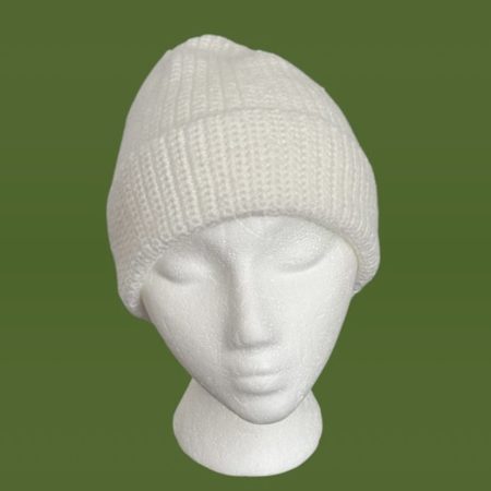 White colour Crochet Fisherman’s Hat. Unisex. One Size. Handmade.
